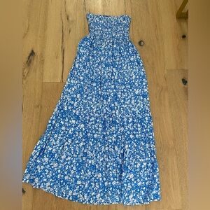 Floral Blue Maxi Dress